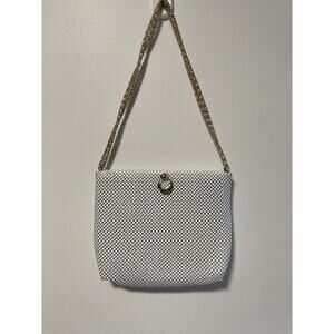 Whiting And Davis White Mesh Purse Wedding Formal